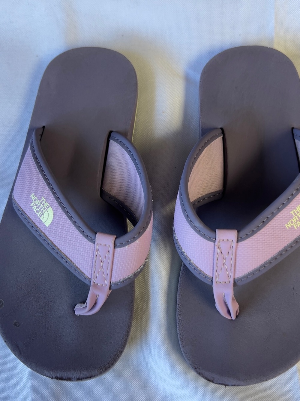 The North Face Kids Lavender and Gray Flip Flop Sandals